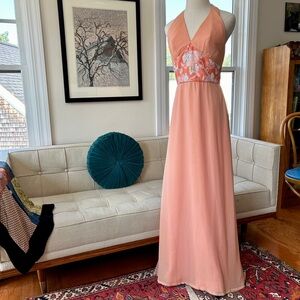 60’s Halter Maxi Dress, Handmade